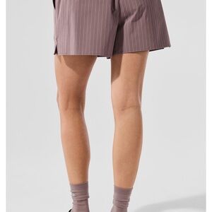 ALO Yoga Mauve Pinstripe Women's Shorts